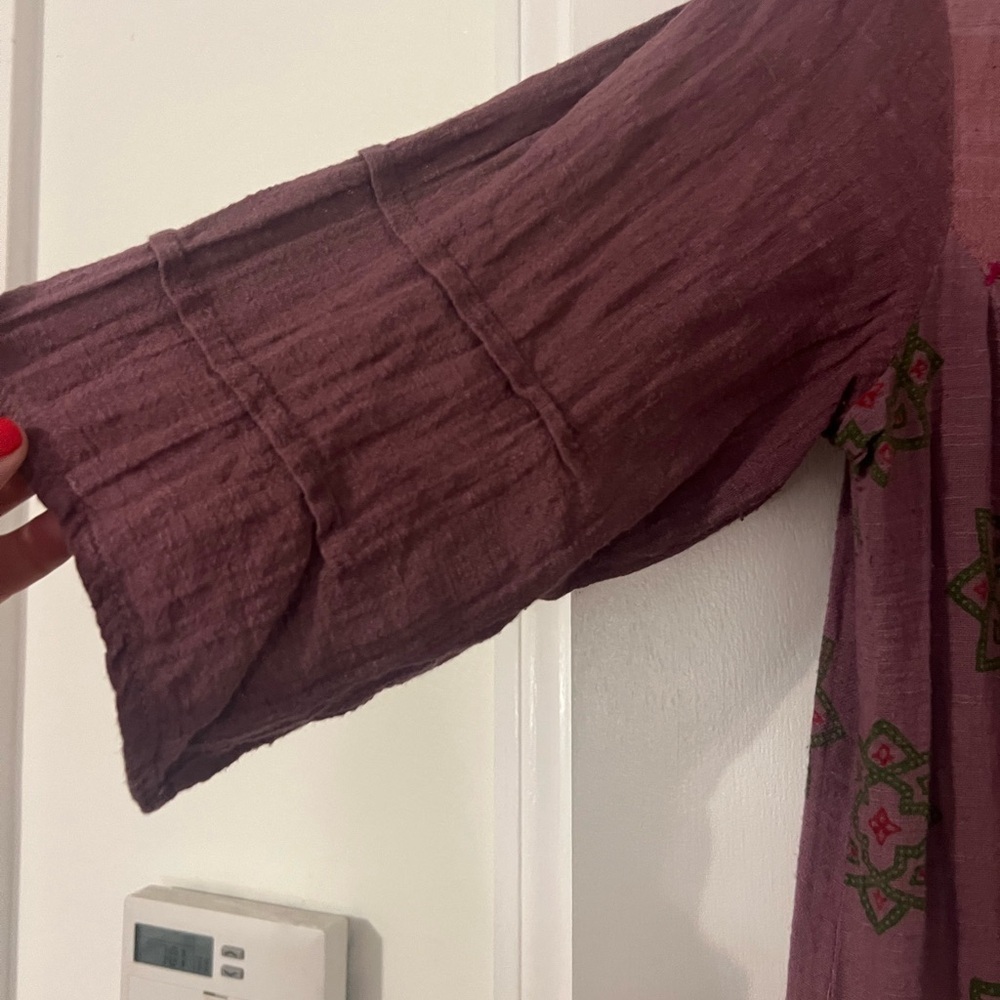 Indigo Thread Co Patchwork Tunic Purple With Pock… - image 3